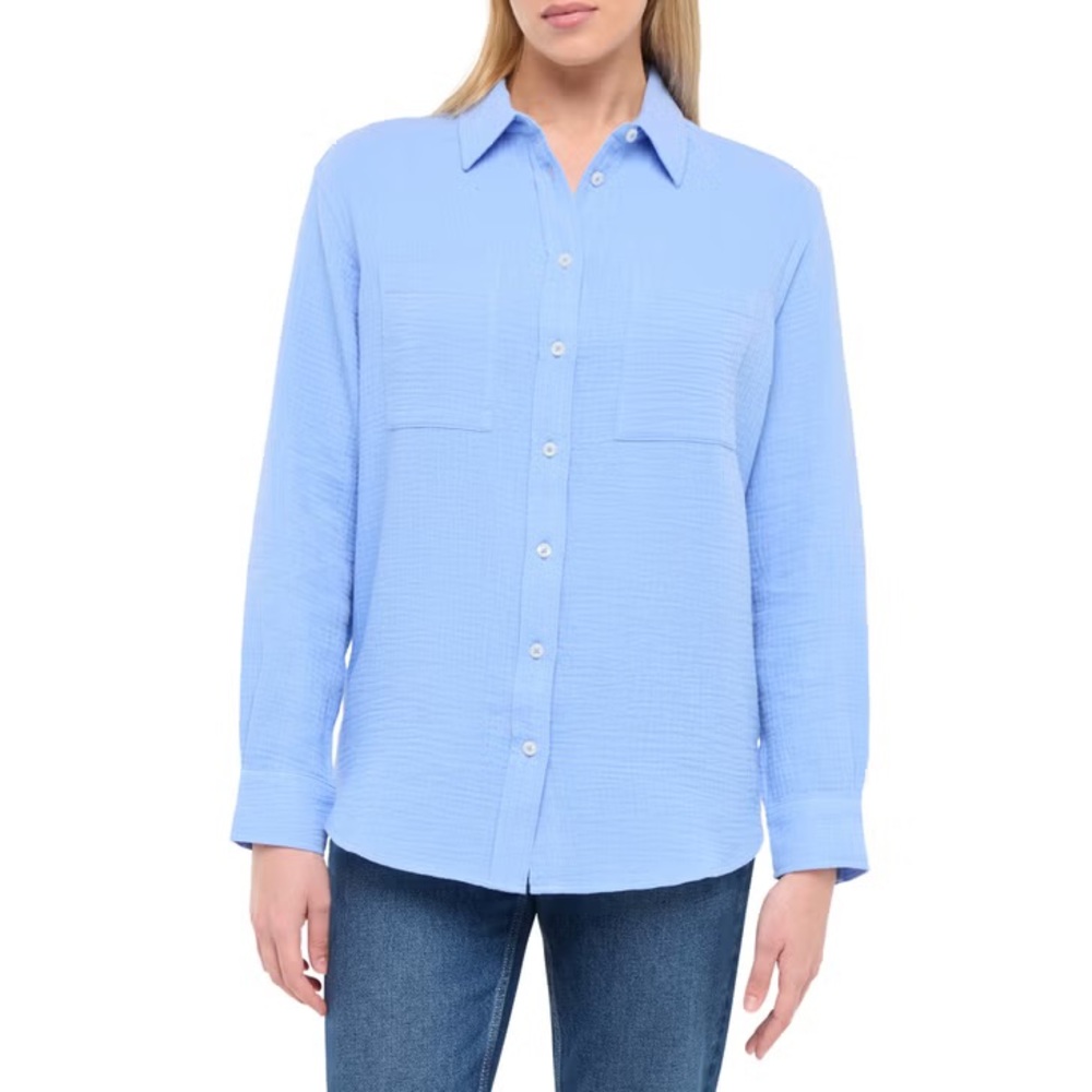 Gap Women's Cotton Gauze Button Front Shirt XXL NEW